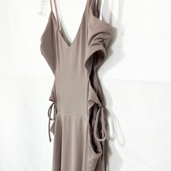 Revolve Superdown Purple Gray Bodycon Side Cut Tie Mini Club Party Dress - XS - Picture 4 of 9